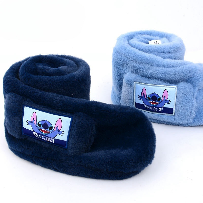 Kids Winter Beanie Scarf for 2-10 Years Old Boys Girls.Outdoor Warm Fleece Lined Thermal Knit Fluffy Pom(Stitch 01)
