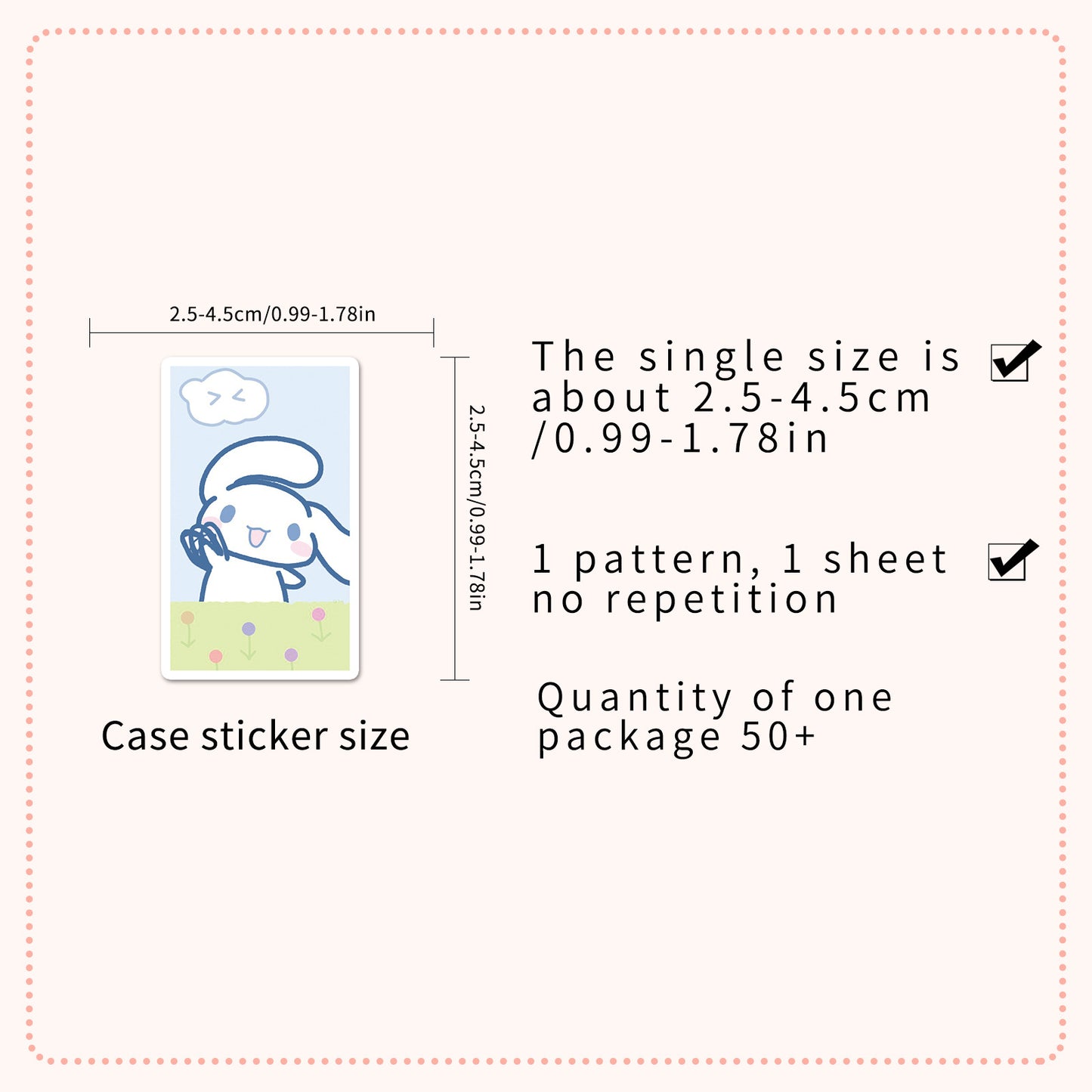 50pcs Princess Aven Superheros Toy Kids Stickers Luggage Laptop Skateboard Waterproof Party Bag Fillers Waterbottle Decal Graffiti Patches(Cinnamoroll)