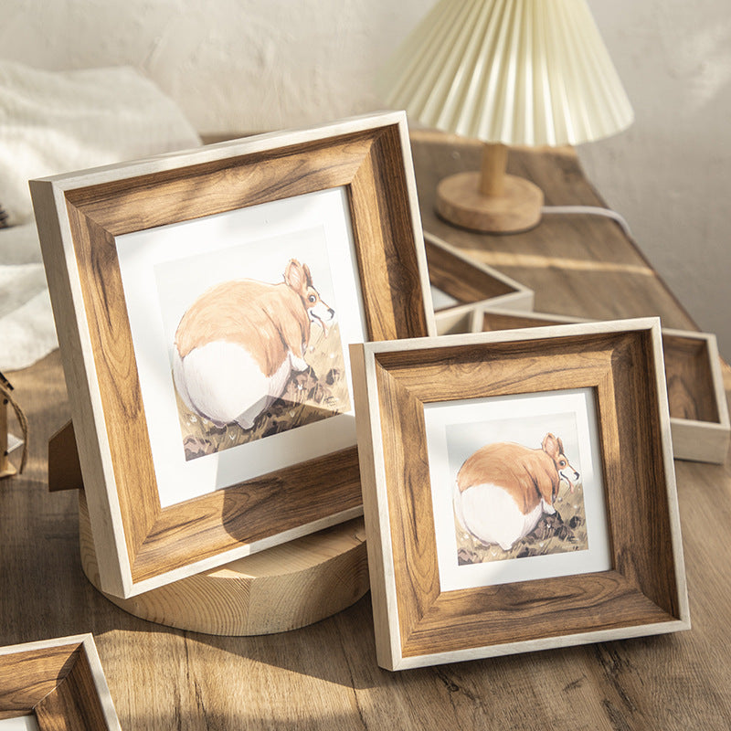 Photo Frame Beech Wood Picture Frames for Desk Wall Oak Walnut Frames Decor Family Friends Gifts 4x6 8x6 7x5 Portrait & Landscape (Wood 6x4(10.2 * 15.2CM))