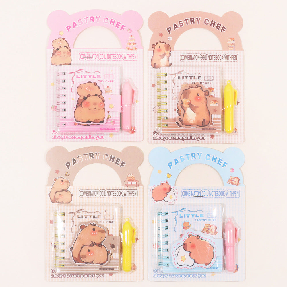 4PCS cute stitich bus Notebook Wirebound Small Mini Pocket with ballpoint pen Journal Diary for Girls Boys Kids Gift Spiral bound A7 Lined Notebook Writing Drawing Notepad(Stitch)