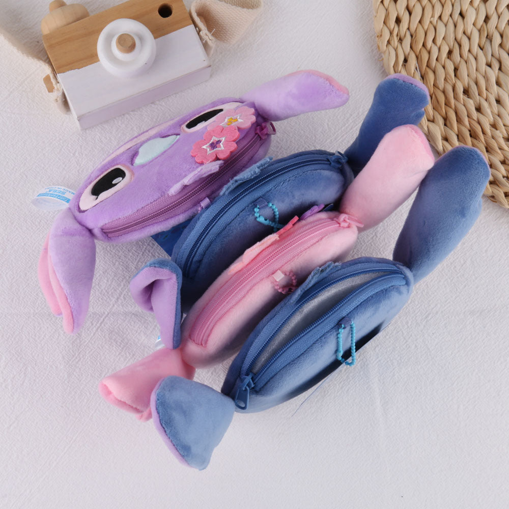 Small Coin Purse, Cute Fluffy Soft Stitch Wallet Mini Purse Holder for Women Girls Children, Oxford Pouch Small Change Bag for Coin, Credit Card, ID Card, Keys, Lipstick