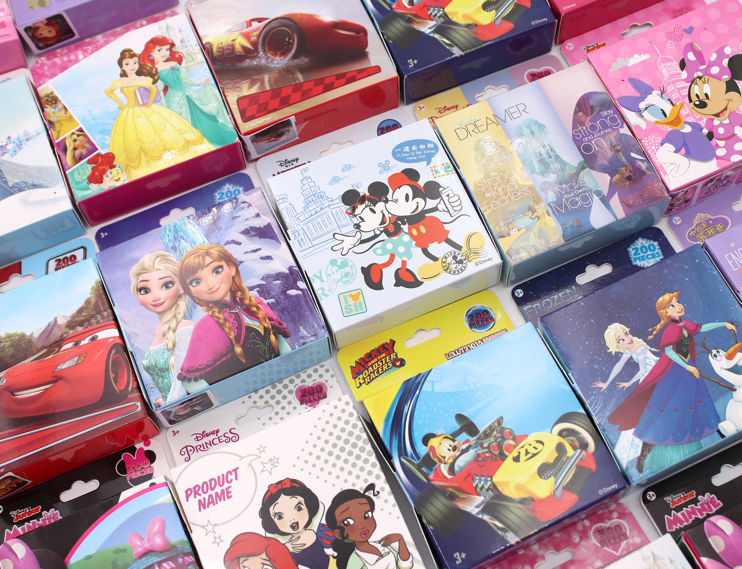 200pcs Kids Toddlers Princess Elsa Mickey Mouse Dinosaur Stickers Party Bag Fillers Boys Girls Teachers as Reward Craft Scrapbooking in Box Gift Set (Princess)