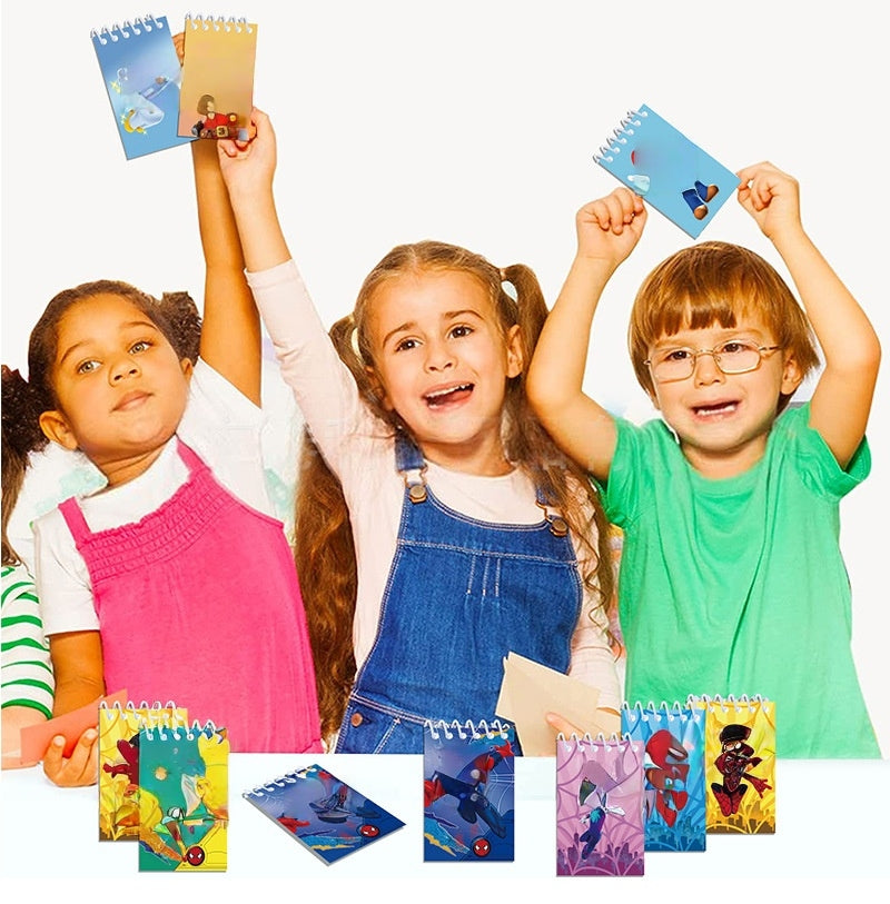 10 Pack Pocket Notebook Small Spiral 10 * 6CM Mini Notepad Princess Kids Colorful Memo Bulk Wired Lined for School Office Supplies Birthday Party Bag Fillers (Football)