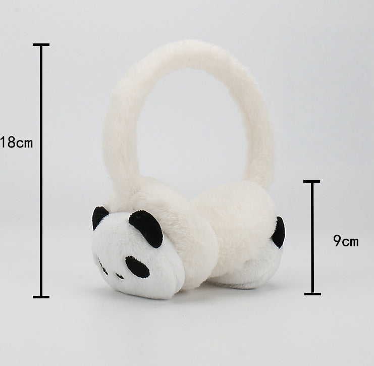 Kids Boy Girl Earmuffs Winter Fleece Thermal Outdoor Warm Plush Ear Warmer (Panda)