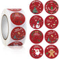 500pcs Christmas Stickers Party Bag Fillers Tags Gift Self-Adhesive Label Craft Scrapbooking Envelope Seal (Christmas 02)