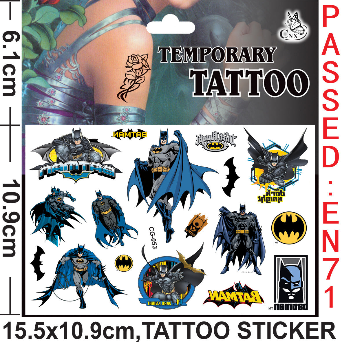 10 Sheets Kids  rincess Temporary Tattoos Sticker Waterproof Superhero Stickers Fake tattoo Party Bag Fillers (Spiderman)