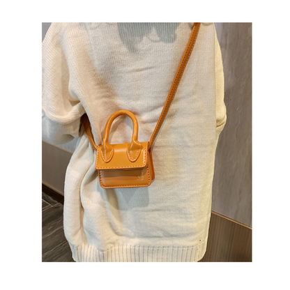 Shoulder Bag Girls Kids Children Handbags Portable Mini Coin Purse Messenger Crossbody Bag PU Mini Flip Bag Makeup Accessories Bags Gift Travel Holiday little small 9 * 4 * 13