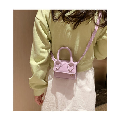 Shoulder Bag Girls Kids Children Handbags Portable Mini Coin Purse Messenger Crossbody Bag PU Mini Flip Bag Makeup Accessories Bags Gift Travel Holiday little small 9 * 4 * 13