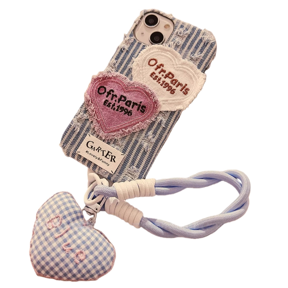 Crossbody Lanyard Case for iPhone 14 Pro Max, Liquid Silicone Protective Phone Case with Strap Adjustable Neck Cord Necklace Soft Cover (Heart 16pro max)