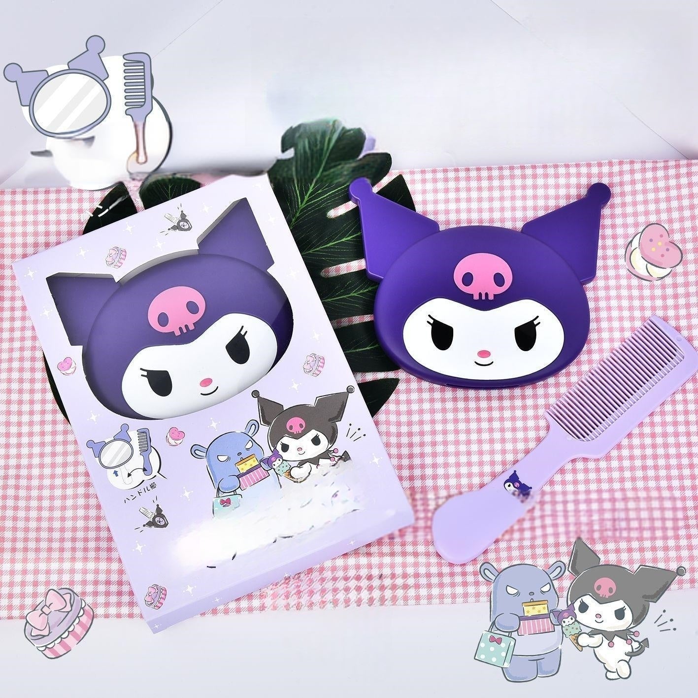 2 Pcs Girls Hair Brush Set, Fine Tooth Detangle Comb and Brush, Cute Travel Hairbrush for Girls Women Wet Dry Hair Curl Straight Styling