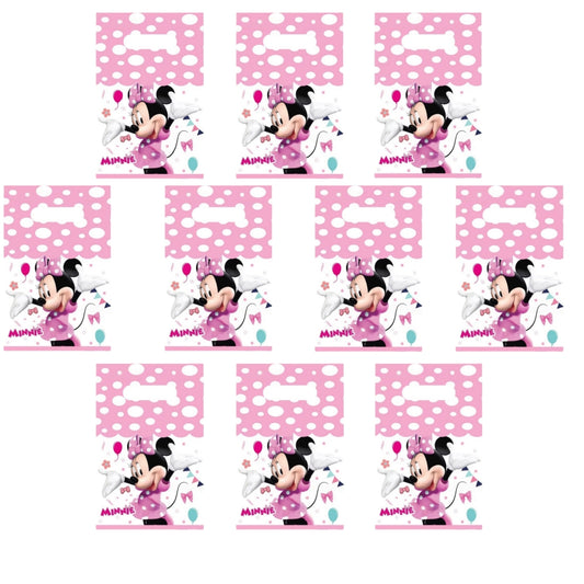 20 Pcs Party Favor Bags Sweet bags, Plastic Party Bags Colorful Princess spider, Small Gift for Kids Birthday Colorful Gift Goodies Loot bulk Suitable for Christmas (Minnie)