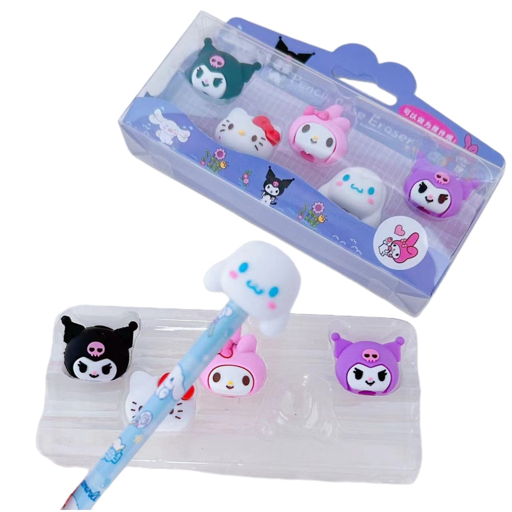 4/5 PCS Spider Rubbers Pencil Eraser Erasers Rubber for Kids School Stationary Party Favour Bag Fillers Gift Set (Kuromi 5pcs)