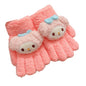 Full Finger Gloves Elsa Winter Knit Warm Mittens Soft Lined Fleece Thermal Outdoor Stretchy Gloves for Kids boys girls