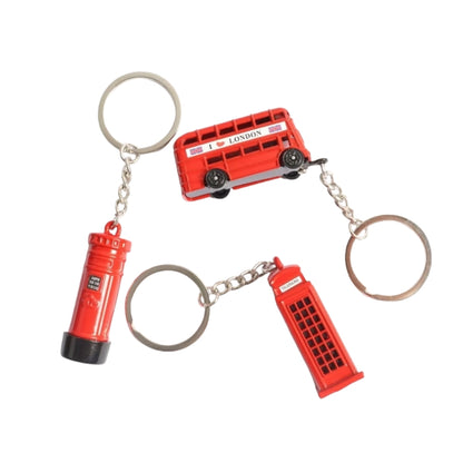 Keyring Keychain School bag Ornament Key Ring Decoration Cute Gifts for Women Girls Boys Pendant Key Chain Jewelry Gift For Kids (london 3pcs)