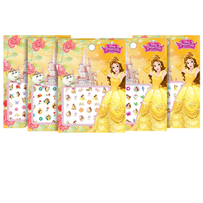 5 Sheets Toddlers Princess Elsa Minnie Kids Girls Nail Stickers Earring Stickers Art Decal Party Bag Fillers Decor for Kids Girls Birthday Gift