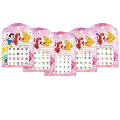 5 Sheets Toddlers Princess Elsa Minnie Kids Girls Nail stickers Earring Stickers Art Decal Party Bag Fillers Decor for Kids Girls Birthday Gift (princess earrings stickers)