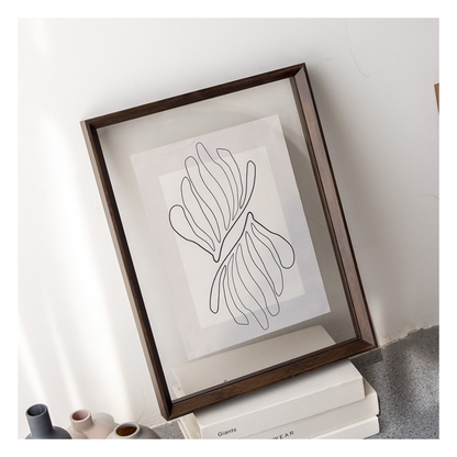 Photo Frame Beech Wood Picture Frames for Desk Double Sided Decor Family Friends Gifts 4x6 8x6 7x5 Portrait & Landscape (Walnut 8x6（15.2 * 20.3CM）)