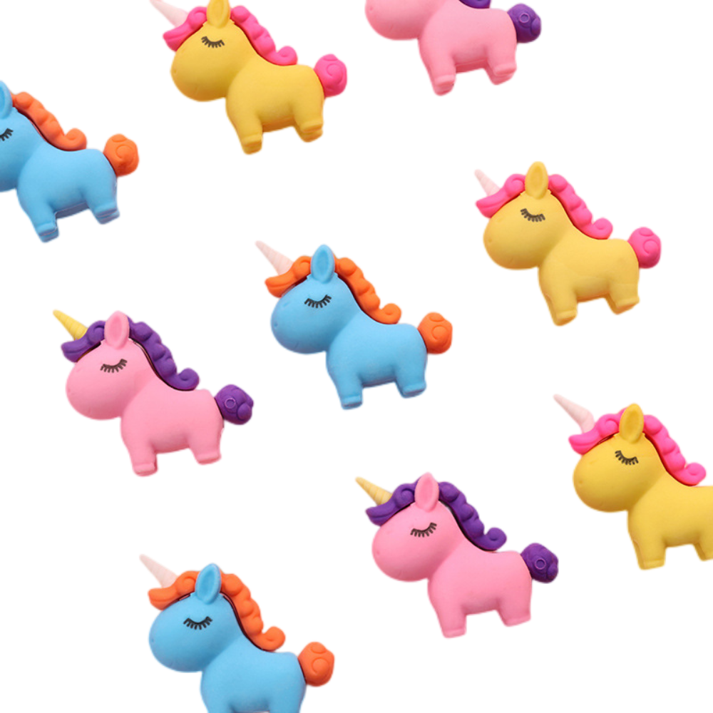 Unicorn Dinosaur Rubbers Pencil Eraser Erasers Rubber for Kids School Stationary Party Favour Bag Fillers Gift Set