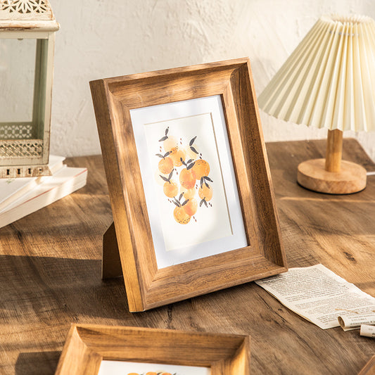 Photo Frame Beech Wood Picture Frames for Desk Wall Oak Walnut Frames Decor Family Friends Gifts 4x6 8x6 7x5 Portrait & Landscape (Wood 6x4（10.2 * 15.2CM）)