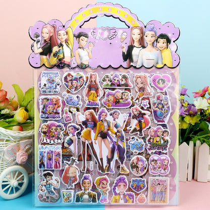 Kids Cartoon Puffy Stickers,Girls Kpop Hunters, 3D Stickers Variety Pack, Party Favor for Kids, Waterproof Stickers Cute Capybara (Kpop)