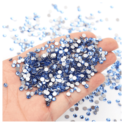 1440 Pieces Flat Back Gems Round Crystal Rhinestones SS12 3.0mm Diamante Rhinestones Crafts Nail Face Art Clothes Shoes Bags DIY