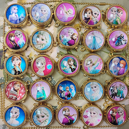 Nurse Watch Princess Spiderman Mermaid Elsa Kids Girls Boys Pocket Watch, Quartz with Chain, Vintage Roman Numerals Stylish Pocket Watch for Birthday Gift