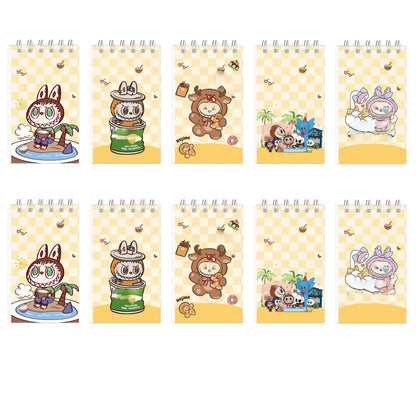 10 Pack Pocket Notebook Small Spiral 10 * 6CM Mini Notepad Princess Kids Colorful Memo Bulk Wired Lined for School Office Supplies Birthday Party Bag Fillers (Labubu)