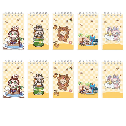 10 Pack Pocket Notebook Small Spiral 10 * 6CM Mini Notepad Princess Kids Colorful Memo Bulk Wired Lined for School Office Supplies Birthday Party Bag Fillers (Labubu)