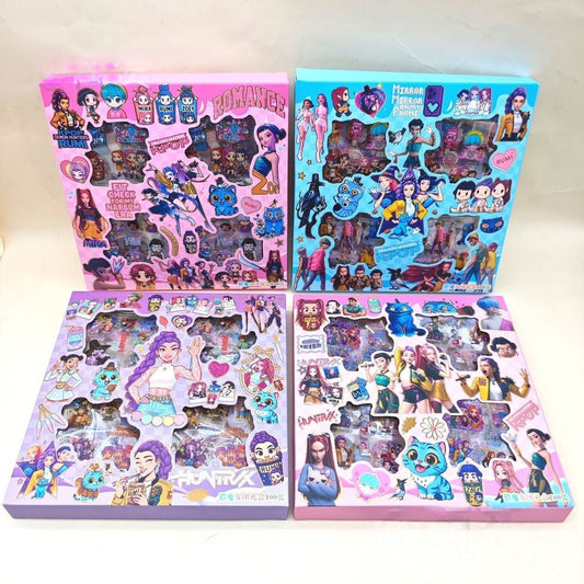 MOON 100pcs Kids Toddlers Capybara Kpop Stickers in Gift Box Party Bag Fillers Boys Girls Teachers as Reward Craft Scrapbooking (Kpop)