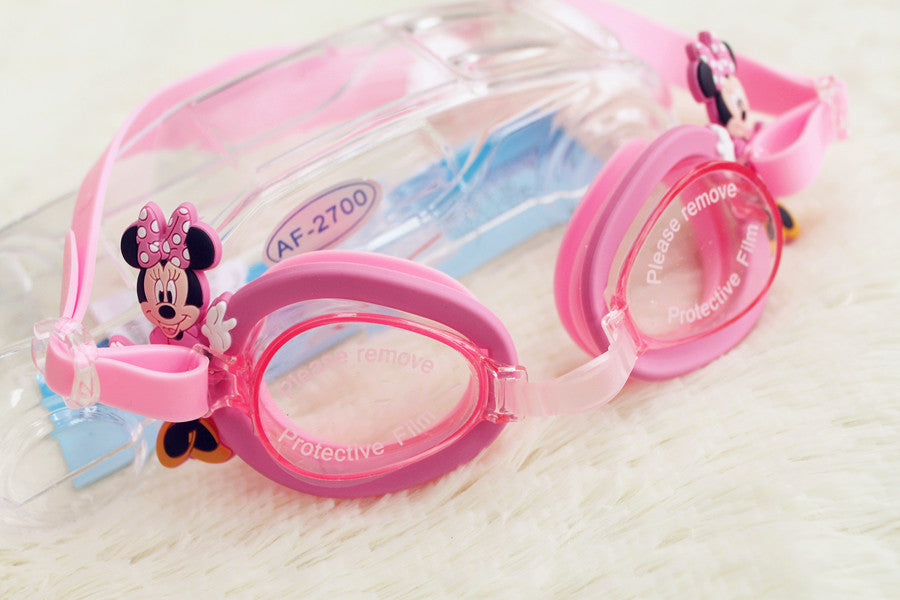 Kids Swimming Goggles Safe Soft Silicone Cap Hat Anti-Fog Waterproof No Leaking Crystal Clear Swim Goggles for Kids Children Boys Girls and Teens Age 3-15