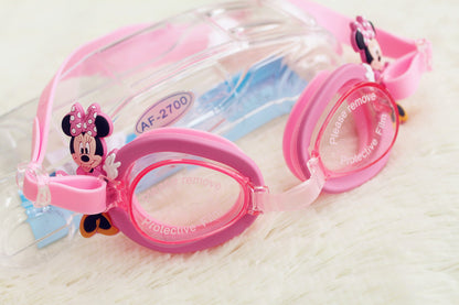 Kids Swimming Goggles Safe Soft Silicone Cap Hat Anti-Fog Waterproof No Leaking Crystal Clear Swim Goggles for Kids Children Boys Girls and Teens Age 3-15