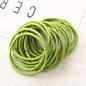 50Pcs Girls Women 2.5mm Thin School Uniform Endless Hair Elastics Bobbles Hair Ties Bands Ponios Ponytail Holders