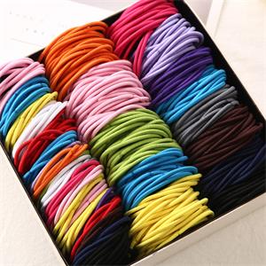 50Pcs Girls Women 2.5mm Thin School Uniform Endless Hair Elastics Bobbles Hair Ties Bands Ponios Ponytail Holders (Navy)