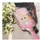 Princess mermaid Hair Brush,Paddle Hairbrush for Girls Kids,Easily Glide Through Knots No Pull Glitter Bristle Tangle Brushes Sequin airbag comb Gift (Labubu）