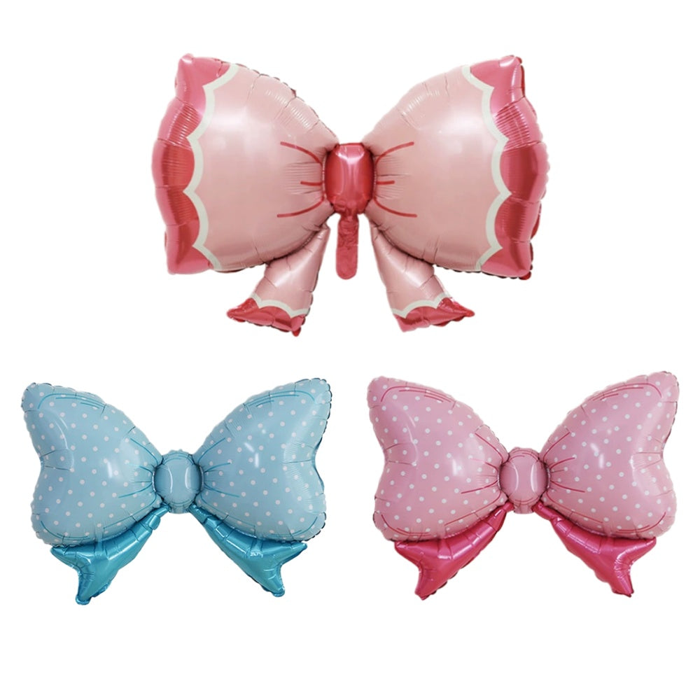 3 PCS Bow Birthday Decorations,Pink Macaron Bow Balloons,26 Inch Elegant Coquette Party Supplies,Large Princess pink Bow Print for Girls Women, Bridal Shower, Baby Showe (3pcs Bow)