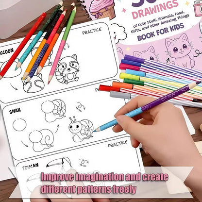 How To Draw Everything: 300 Drawings of Cute Stuff, Animals, Food, Gifts, and other Amazing Things | Book For Kids(Set02 300)