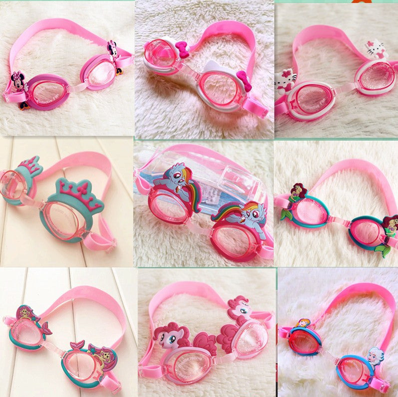 Kids Swimming Goggles Safe Soft Silicone Cap Hat Anti-Fog Waterproof No Leaking Crystal Clear Swim Goggles for Kids Children Boys Girls and Teens Age 3-15