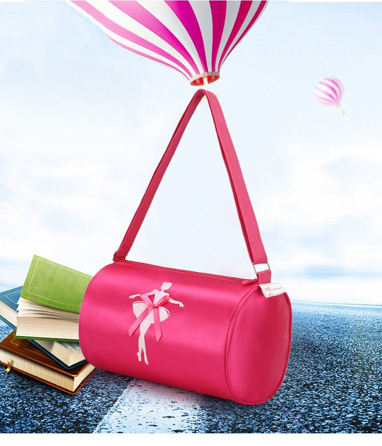 Girls Kids Children Ballet Dance Bag, Pink Ballerina Handbag Tote Gymnastics Sports Duffel Bag, Crossbody Shoulder School Bag Light Weight Carry-on Luggage