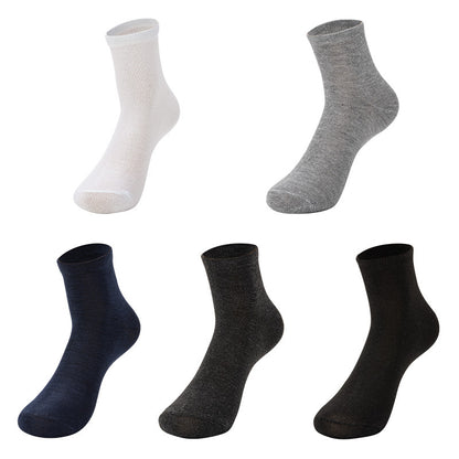 5 Pairs Men’s Plain Mens Soft Cotton Rich Comfortable Breathable Socks Work Business and Casual Wear 6-11 UK