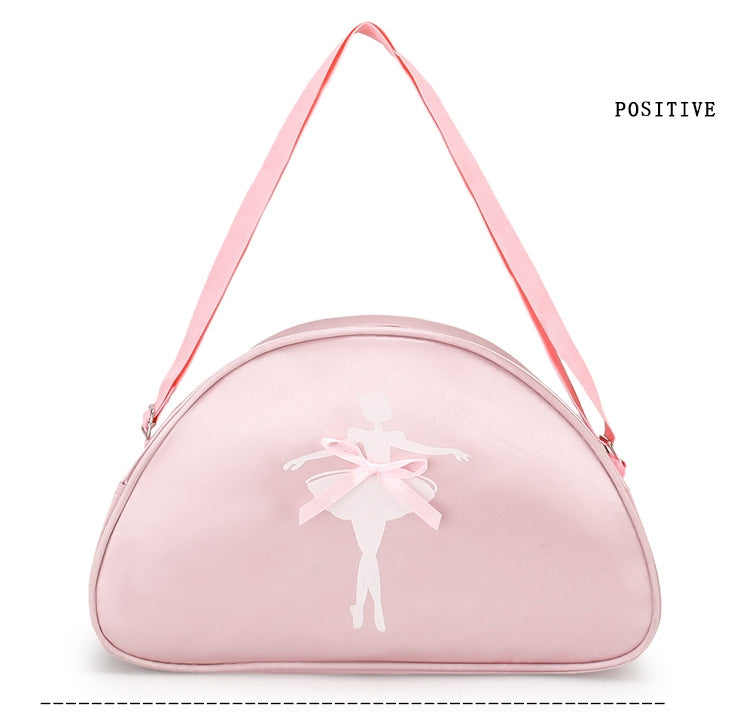 Girls Kids Children Ballet Dance Bag, Pink Ballerina Handbag Tote Gymnastics Sports Duffel Bag, Crossbody Shoulder School Bag Light Weight Carry-on Luggage