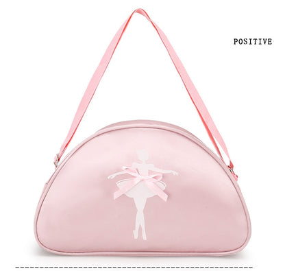 Girls Kids Children Ballet Dance Bag, Pink Ballerina Handbag Tote Gymnastics Sports Duffel Bag, Crossbody Shoulder School Bag Light Weight Carry-on Luggage