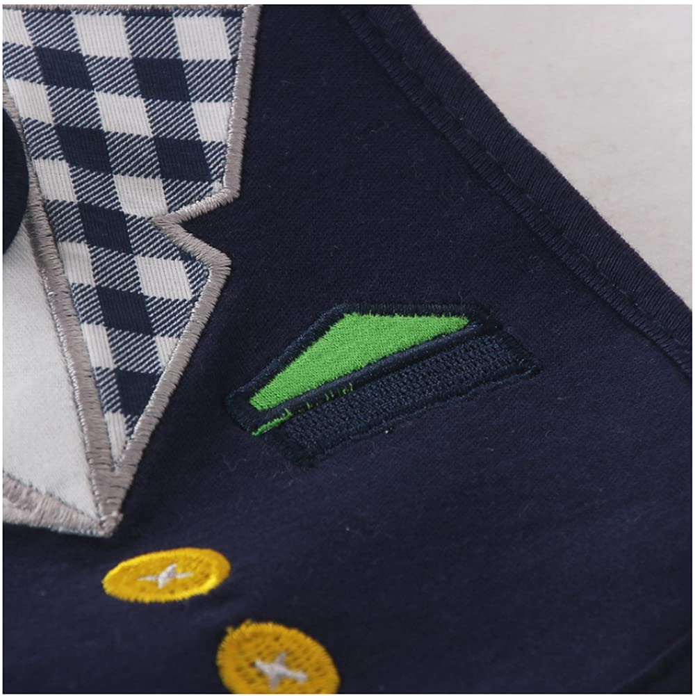 2PCS Baby Kids Bibs BOY MIXED DESIGN COTTON GENTLEMAN BOW FEEDING Bandana Apron Weaning