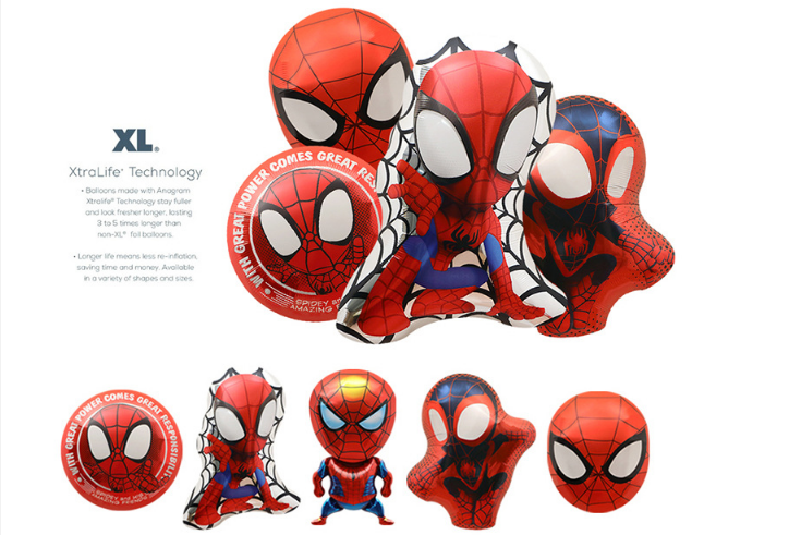 6pcs Princess Cinderella Foil Balloons Birthday Party Congratulations balloons Baby Shower Party Decorations Party Suppiles Accessories Theme kids (Spiderman)