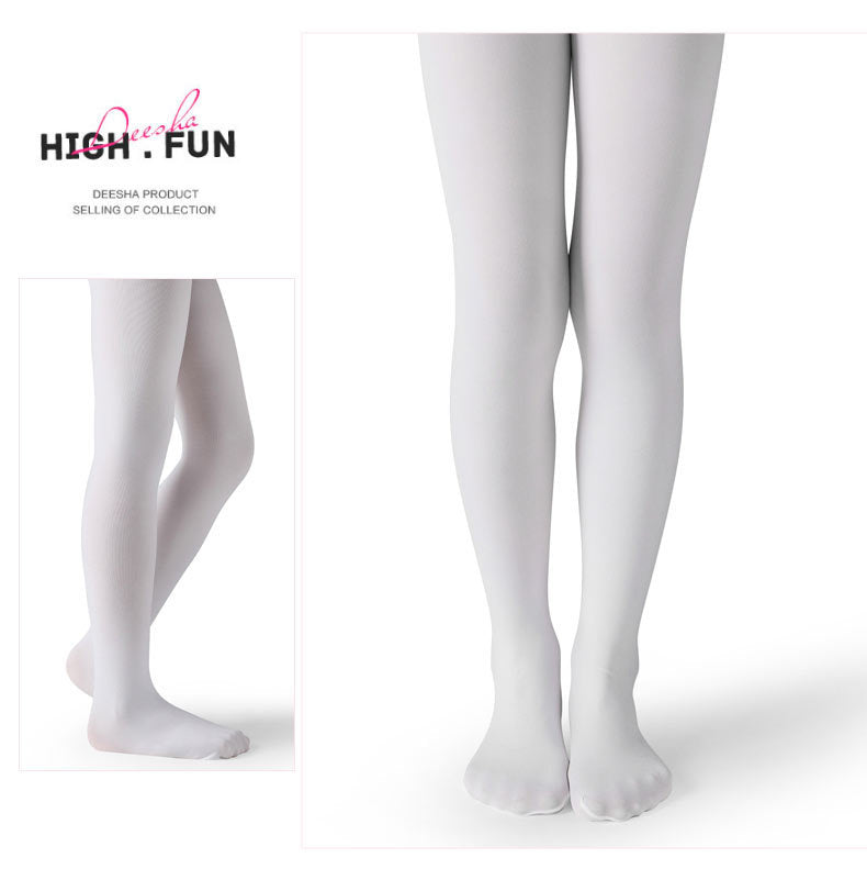50 Denier Dance Ballet Tights Girls Womens Convertible Stretch Transition Footed Tights with Holes Ultra-soft Ballet Tights