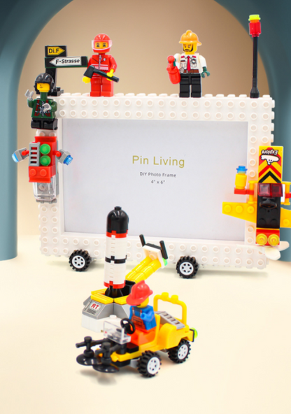 Photo Frame Christmas Tree DIY Colourful Bricks Picture Frames for Desk Decor Family Friends Kids Gifts 7x5 Portrait & Landscape Creative Crafts Gift Set Boys Girls (Christmas 7X5(12.7*17.8))