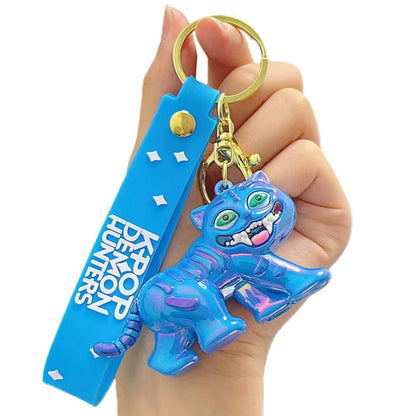 Kpop 1pcs Demon Keychain, Cartoon Hunters Figure Key Pendants Silicone for Bag backpack Keyring Decoration Pendants Adults Party Favors Birthday Party Supplies（A）