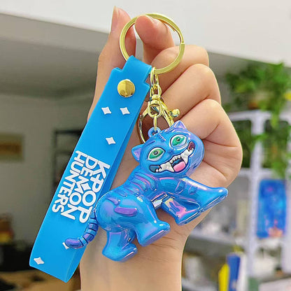 Kpop 1pcs Demon Keychain, Cartoon Hunters Figure Key Pendants Silicone for Bag backpack Keyring Decoration Pendants Adults Party Favors Birthday Party Supplies（C）
