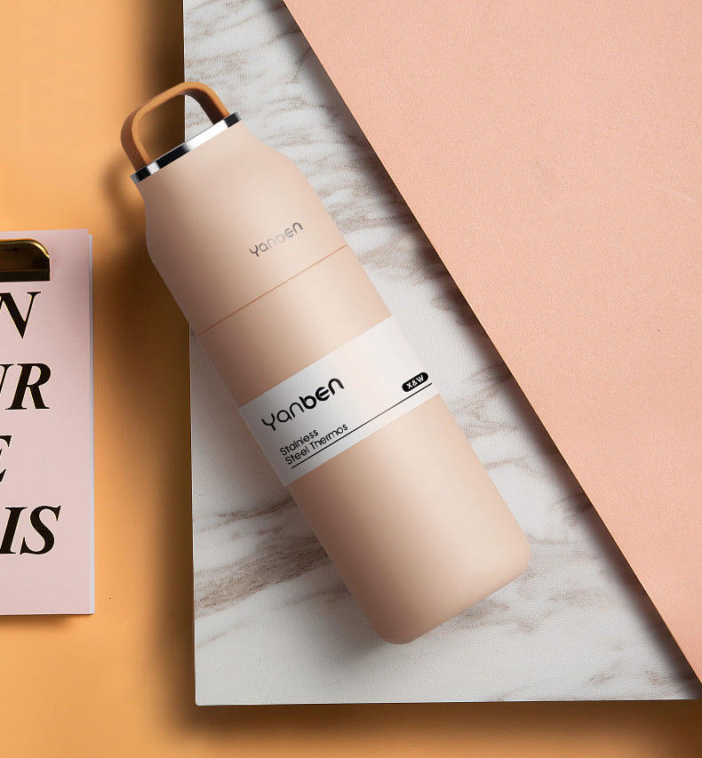 Kids Water Bottles for Girls, Stainless Steel Water Bottle for School, Vacuum Insulated, BPA-Free, Leak-Proof, Double-Walled, Metal Drink Bottle Hot Cold