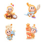 Resins Dachshund Cats dogs Magnets For Fridge Or Whiteboard Fun And Functionality Cartoon Animal Refrigerator Sticker Decors (Star 4pcs)