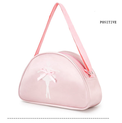 Girls Kids Children Ballet Dance Bag, Pink Ballerina Handbag Tote Gymnastics Sports Duffel Bag, Crossbody Shoulder School Bag Light Weight Carry-on Luggage